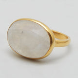 Rainbow Moonstone Ring