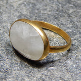 Rainbow Moonstone Ring