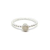 925 sterling silver, Labradorite & White CZ Chalcedony rings