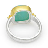 Handmade Dual Tone Amazonite Rings