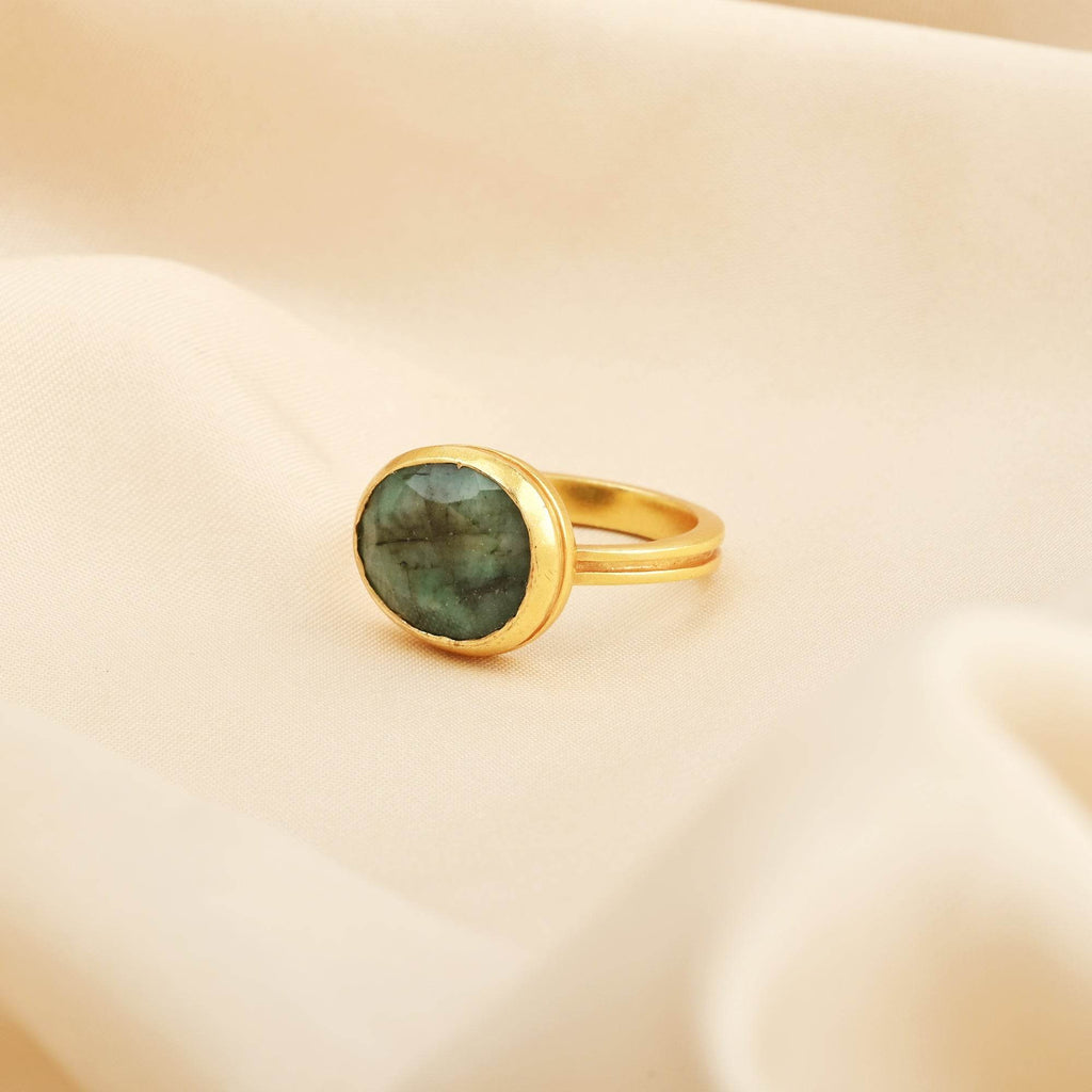 Sterling Silver Emerald Gemstone Rings - La Vitá Jewels