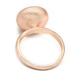 Brass Rose Gold Plated Aqua Chalcedony and Rose Quartz Gemstone Statement Rings, Wholesale jewelry