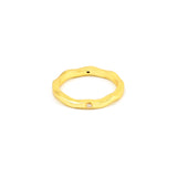 White CZ Wave Band Ring