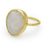 Rainbow Moonstone Statement Rings