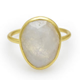 Rainbow Moonstone Statement Rings