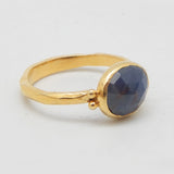 Hammered Blue Sapphire Rings