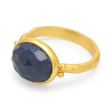 Hammered Blue Sapphire Rings