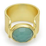 Aqua Chalcedony Statement Rings