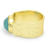 Aqua Chalcedony Statement Rings