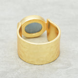 Aqua Chalcedony Statement Rings