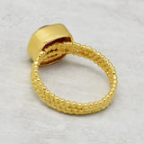 925 Silver Gold Plated Ruby Gemstone Designer Rings, Wholesale Jewelry