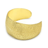 Brass Gold Plated Texture Metal Cuff Adjustable Bangles