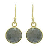 Dangling Round Green Amethyst   Handmade Earrings For Women