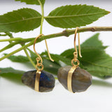 Silver Plated Labradorite  Dangle Earrings