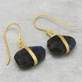 Silver Plated Labradorite  Dangle Earrings