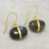 Silver Plated Labradorite  Dangle Earrings