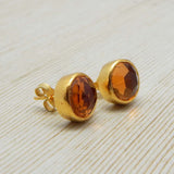 Earrings Citrine stud Earrings  stud Earrings women Earrings