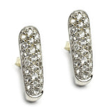 Handmade 925 Sterling Silver white CZ Stud Earrings