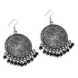 Oxidized Plated with Black Onyx Dangle Earrings