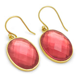 Pink Tourmaline  Dangle Earrings