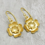 Metal Flower Shape Dangle Earrings