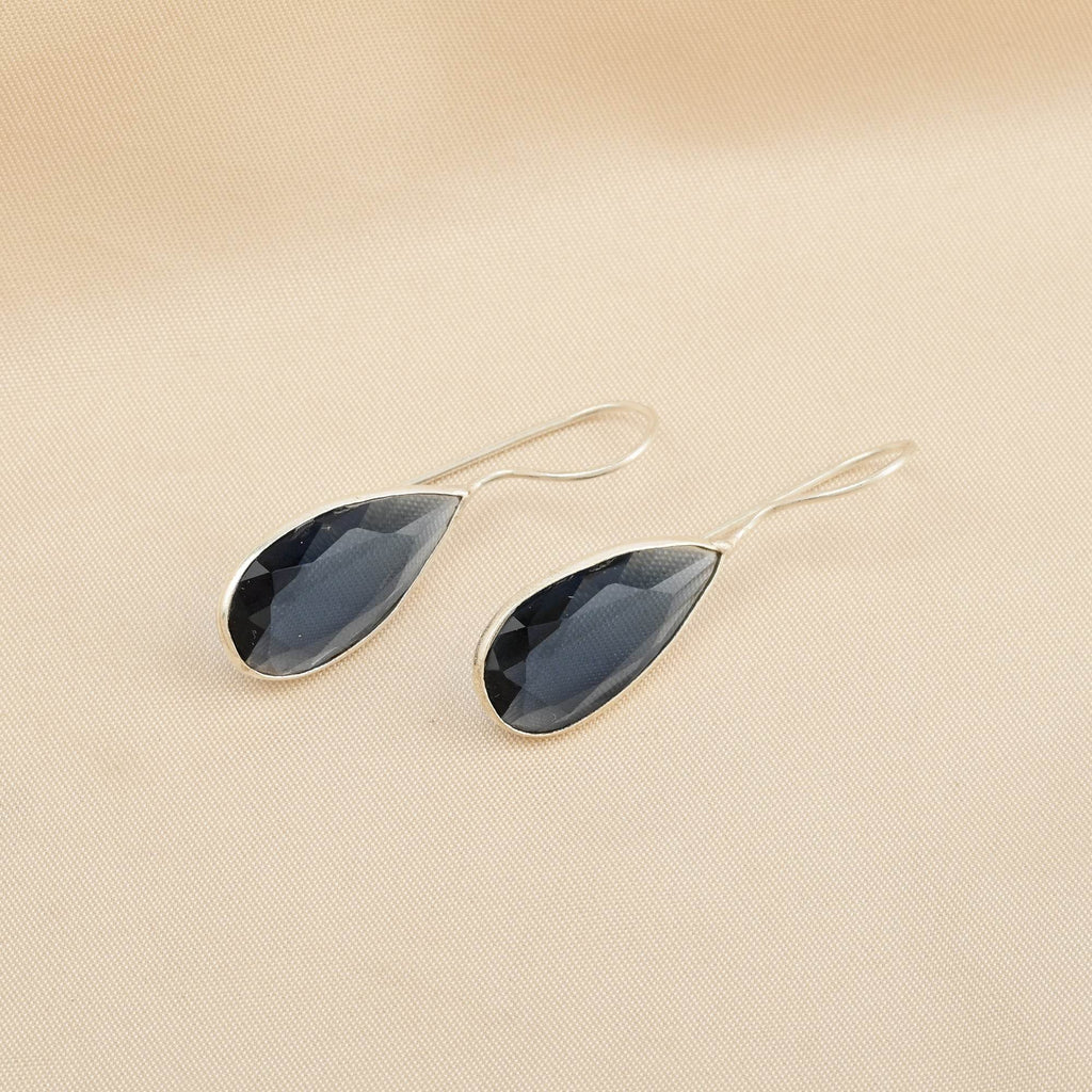 Betty Blue Glass Hook Earrings - La Vitá Jewels