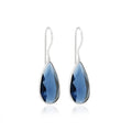 Betty Blue Glass Hook Earrings - La Vitá Jewels