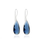 Betty Blue Glass Hook Earrings - La Vitá Jewels