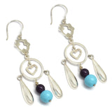 Turquoise Amethyst Beads Earrings