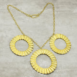 Brass gold plated circle Necklaces, Wholesale Jewelry