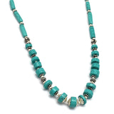 Brass Silver Plated Turquoise Gemstone Necklaces