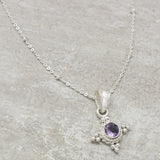 925 Sterling Silver Amethyst Gemstone Necklaces, Wholesale jewelry