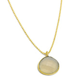 925 Silver Gold Plated Smoky, Chalcedony Gemstone Necklaces