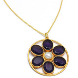 Amethyst gemstone pendant necklaces, Wholesale jewelry