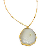 Druzy statement brass necklaces, Wholesale jewelry