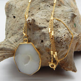 Druzy statement brass necklaces, Wholesale jewelry