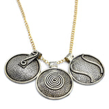 Oxidized Silver Large statement Pendant Necklace