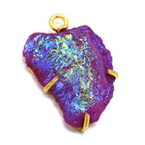 Tiny Druzy Pendant statement Necklace