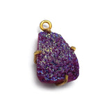 Gold Plated Tiny Druzy Pendant statement Necklace