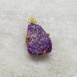 Tiny Druzy Pendant statement Necklace