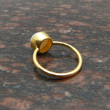 Handmade Gold Plated Sterling Silver Pearl Stone Ring