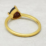 Gold Plated Garnet Gemstone Rings