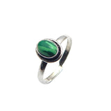 Oxidized Silver Plated Turquoise, onyx, Ruby, Malachite Gemstone Adjustable Ring