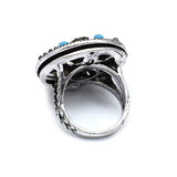 Oxidized silver Plated Turquoise gemstone Ring