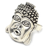 Oxidized Silver Plated Adjustable Buddha Ring