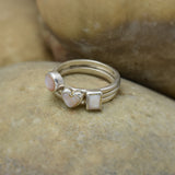 925 Sterling Silver Heart Shape Moonstone Statement Ring