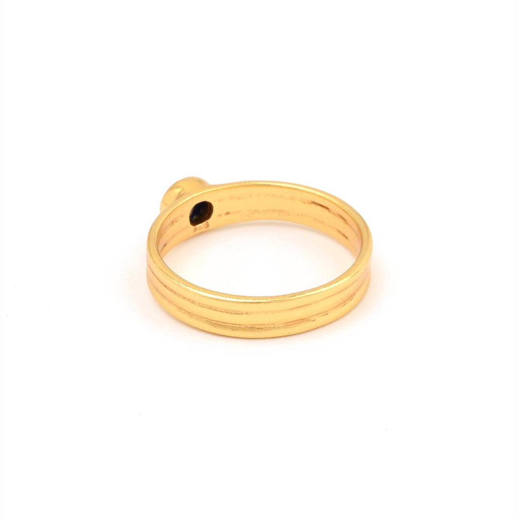 Emerald and Lapis Gemstone Statement Rings - La Vitá Jewels
