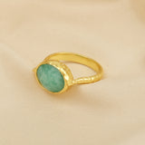 Amazonite and Blue Sapphire Rings