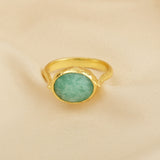 Amazonite and Blue Sapphire Rings