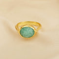 Amazonite and Blue Sapphire Rings in Sterling Silver - La Vitá Jewels